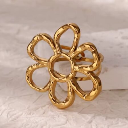 Flora Aesthetic Stainless Steel Ring
