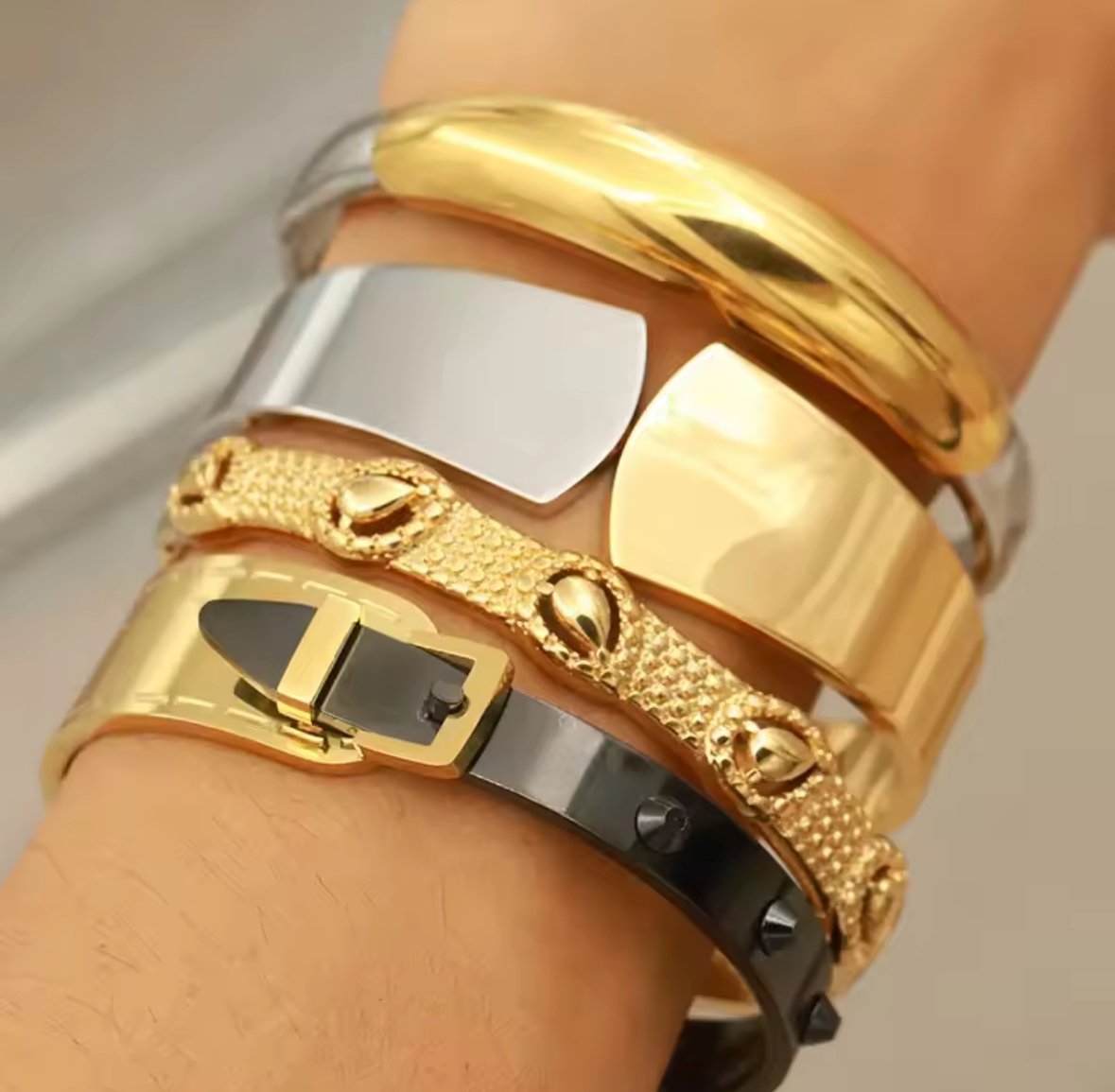 Stainless Steel Metal Punk Style Waterproof