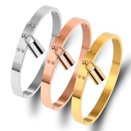 Lock Charm Bracelets Stainless Steel