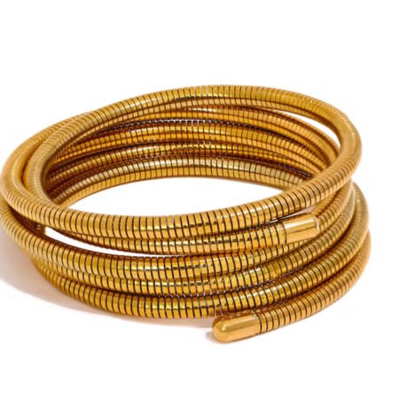 Stainless Steel Stackable Multi-Layer Wrap Arm Bracelet