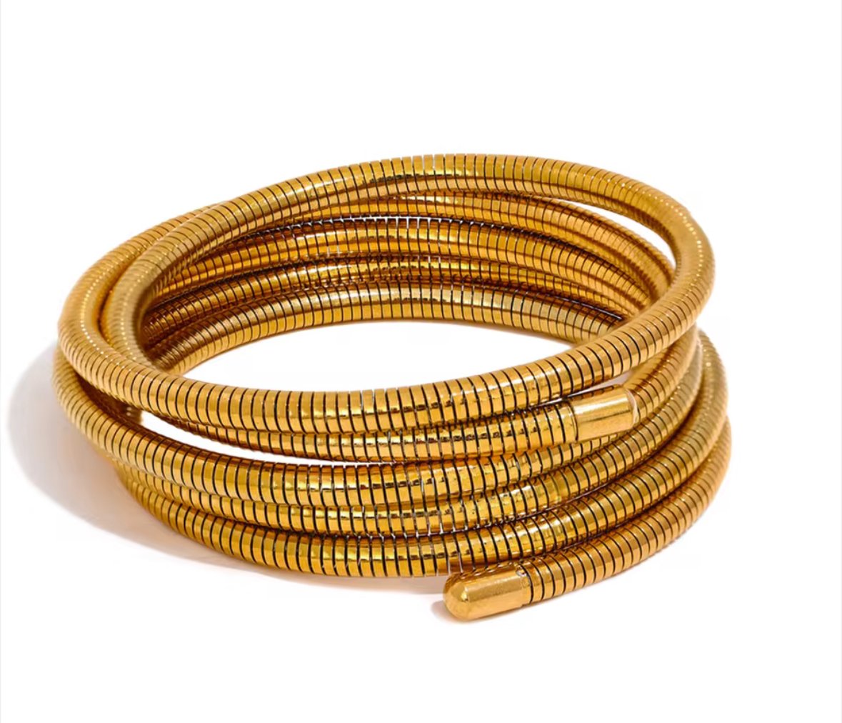 Stainless Steel Stackable Multi-Layer Wrap Arm Bracelet