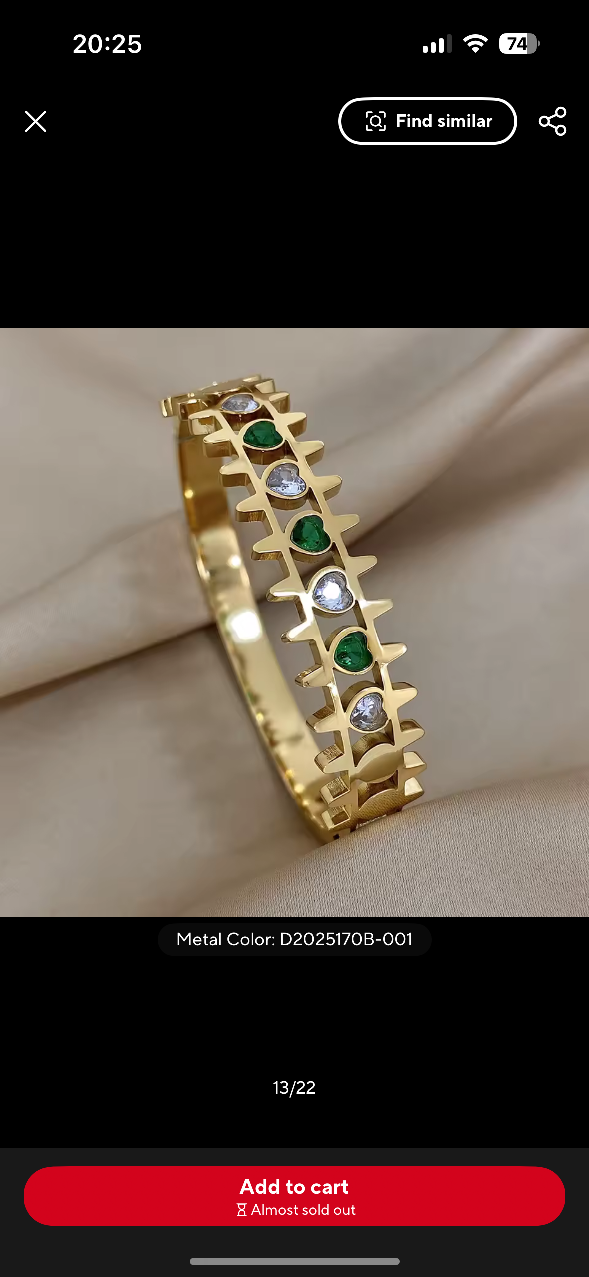 Emerald Green Zircon Bangle Bracelet